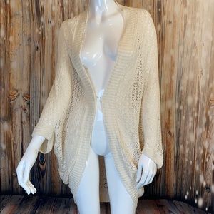 Cream Crochet Cardigan